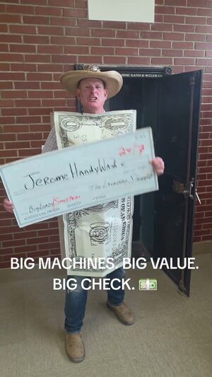 Big check Big Machines Big Value Jerome Handy Wash